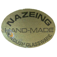 English glass foil label