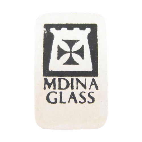 Mdina glass paper label