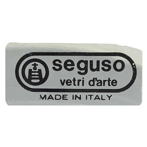 Seguso Vetri d'Arte Murano glass plastic label.