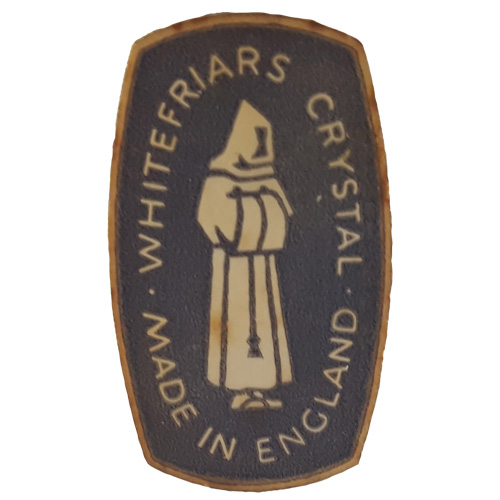 Whitefriars glass paper label