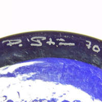 P Strom (Per-Olof Strom) signature on Alsterfors vase.
