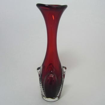 (image for) Aseda Swedish Red Glass Jack In The Pulpit Vase - C25