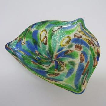 (image for) Vetro Artistico Veneziano Murano Glass Silver Leaf Bowl