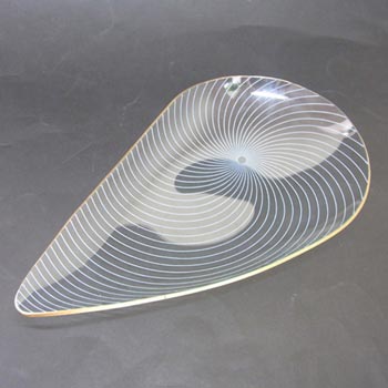 (image for) Chance Bros Glass "Swirl" Teardrop Bowl 1950's/60's