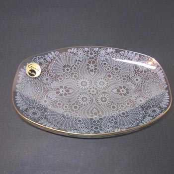 (image for) Chance Bros White Glass Filigree/Lace Plate/Dish 1971
