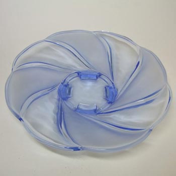 (image for) Walther Art Deco Blue Glass 'Primus' Centerpiece Bowl