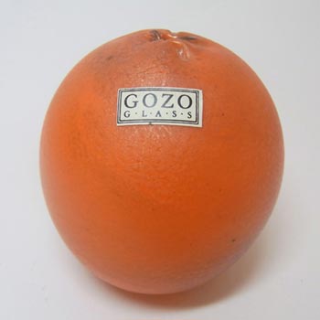 (image for) Gozo Maltese Glass Orange Fruit Paperweight - Labelled