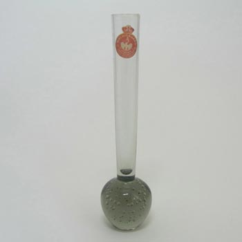(image for) Holmegaard 'Orchid' Smoky Glass Stem Vase - Labelled