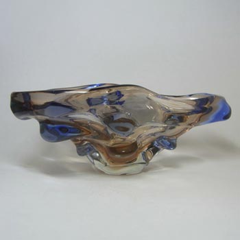 Mstisov Czech Pink & Blue Glass 'Niagara' Bowl by Karel Zemek