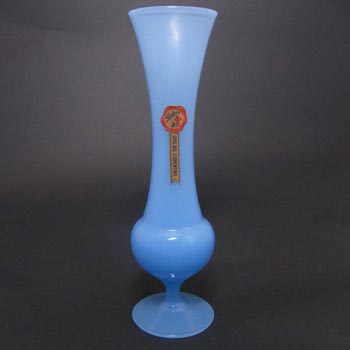 (image for) Stelvia Italian 'Opalina Fiorentina' Blue Glass Vase