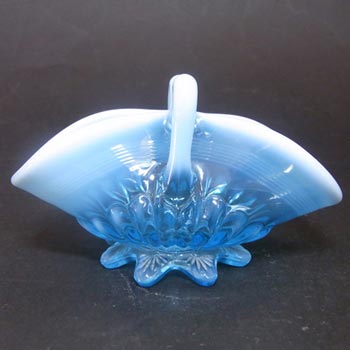(image for) Davidson 1900s Blue Pearline Glass 'Lady Caroline' Bowl