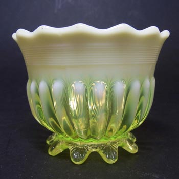(image for) Davidson 1900s Yellow Vaseline/Pearline Glass Bowl/Dish