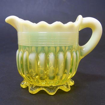 (image for) Davidson 1900s Yellow Vaseline/Pearline Glass Cream Jug