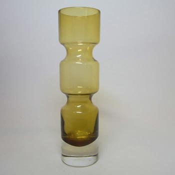 (image for) Aseda Bo Borgstrom Swedish Amber Glass Hooped Vase