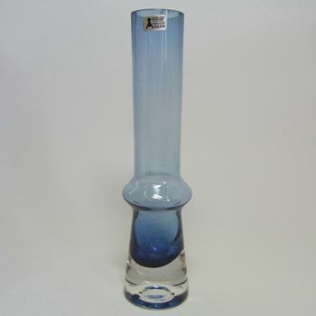 (image for) Aseda Swedish Blue Glass Vase by Bo Borgstrom #B5/132 - Label