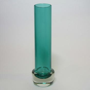 (image for) Riihimaki / Riihimaen Lasi Oy Finnish Turquoise Glass Vase