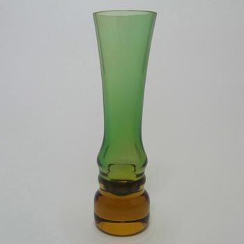 (image for) Sea Glasbruk 1970's Swedish Green & Amber Glass Vase