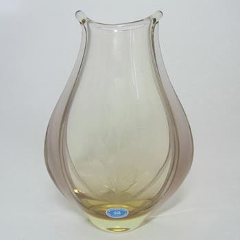 (image for) Zelezny Brod Sklo Czech Citrine Glass Vase - Labelled