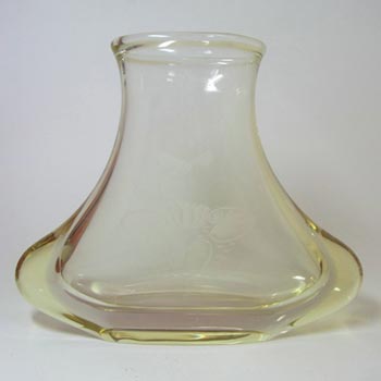 (image for) HUGE Zelezny Brod Sklo Czech Citrine Glass Vase