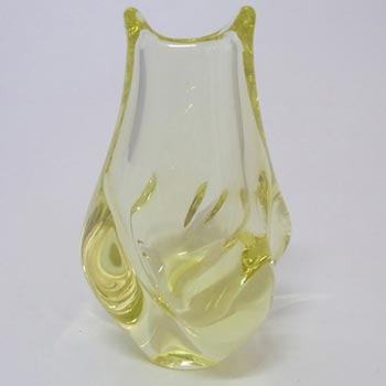 (image for) Zelezny Brod Sklo Czech Yellow Citrine Glass Vase