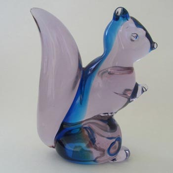 (image for) Cenedese Murano Labelled Neodymium / Alexandrite Glass Squirrel