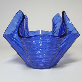 (image for) Chance Brothers Blue Glass 'Cotswold' Handkerchief Vase