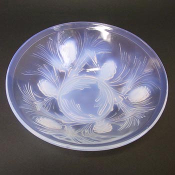 (image for) Jobling #5000 Art Deco Opaline/Opalescent Glass Fircone Bowl