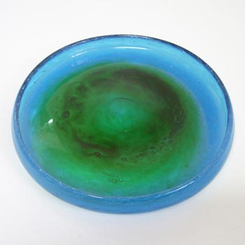 (image for) Ekenas Blue + Green Glass Bowl Signed John-Orwar Lake