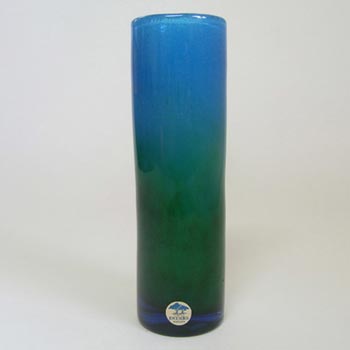 (image for) Ekenas Blue + Green Glass Vase Signed John-Orwar Lake