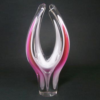 (image for) Flygsfors Coquille Signed Pink Glass Vase - Paul Kedelv