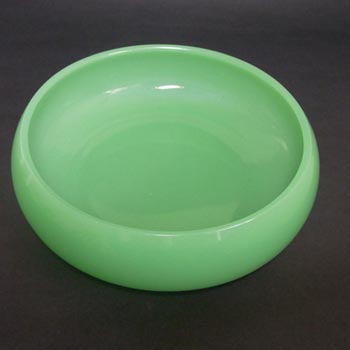 (image for) Jobling #1054.5 Art Deco Uranium Jade Green Glass Bowl