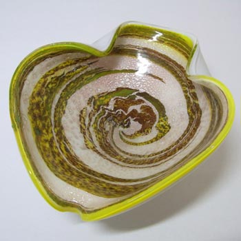 (image for) Vetro Artistico Veneziano Murano Glass Silver Leaf Bowl