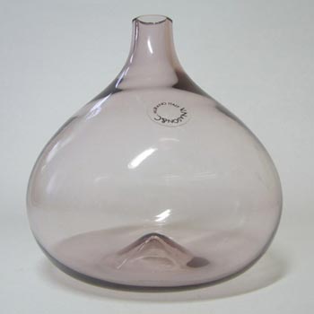 (image for) V Nason & C Murano Lilac Glass Vase - Labelled + Signed
