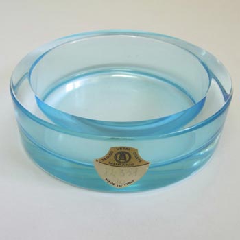(image for) Seguso Vetri d'Arte #14357 Murano Blue Glass Bowl, Labelled