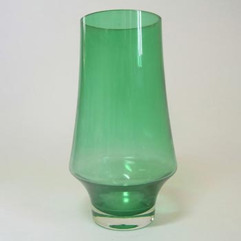 (image for) Riihimaki #1374 Riihimaen Lasi Oy Finnish Green Glass Vase