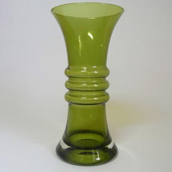 (image for) Riihimaki #1565 Riihimaen Aladin Green Glass 'Kielo' Vase