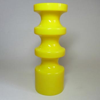 (image for) Alsterfors #S5014 Yellow Glass Hooped Vase Signed "P Ström 68"