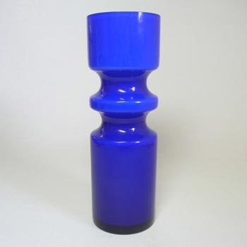 (image for) Alsterfors #S5000 Per Olof Ström Blue Cased Glass Vase - Signed