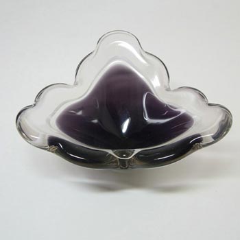 (image for) Sea Glasbruk 1970's Swedish Purple Glass Bowl - Signed