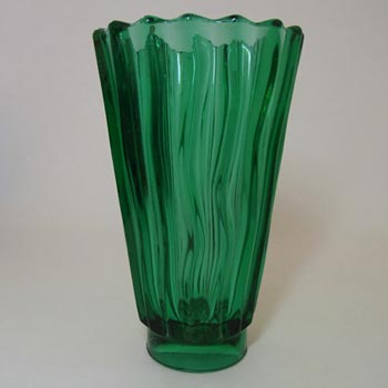 (image for) Rosice Sklo Union Czech Green Glass Vase #933
