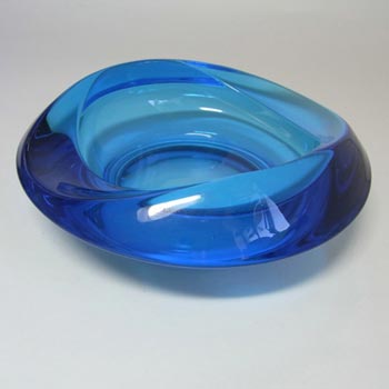 (image for) Sklo Union Rosice Blue Glass Bowl - Rudolf Jurnikl