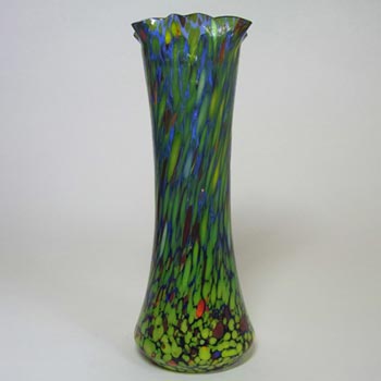 (image for) 1930's Czech/Bohemian Spatter/Splatter Glass Vase
