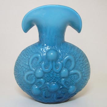 (image for) Stelvia Italian Blue Glass Antiqua Vase by Wayne Husted