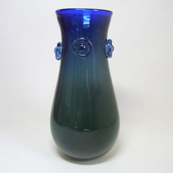 (image for) Svoboda Large Czech Blue + Green Glass Vase #0901/26