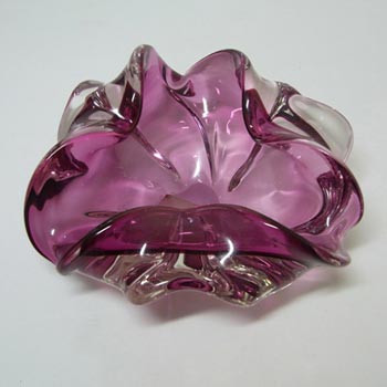 (image for) Vetro Artistico Veneziano Murano Purple Glass Bowl - Labelled