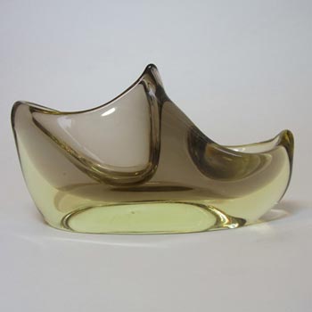 (image for) Zelezny Brod Sklo (ZBS) Czech Amber Glass Ashtray by Miloslav Klinger