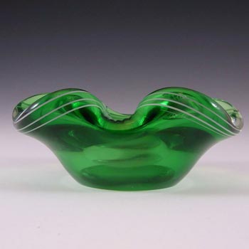 (image for) Archimede Seguso Murano Green Glass Bowl - Signed