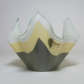 (image for) Chance Brown & Cream Glass "Duet/Duo" Handkerchief Vase