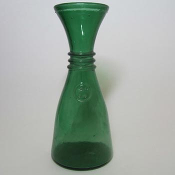 Empoli Verde Italian Green Glass Vase - Marked