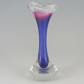 (image for) Flygsfors Signed Coquille Glass Bone Vase by Paul Kedelv